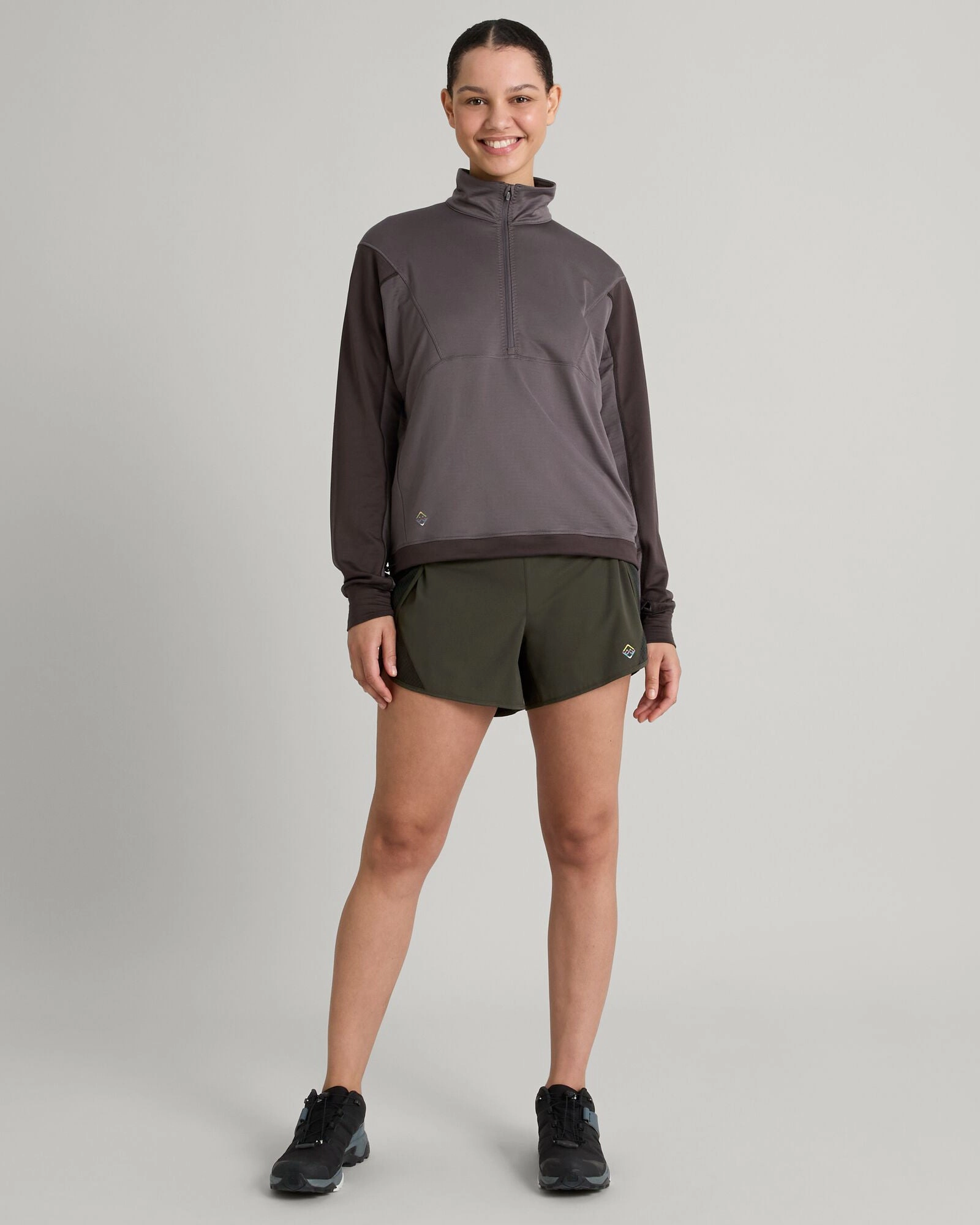 Well.Der.Ness Play Women'S Quarter Zip Pullover - Light Quartz/Dark Quartz Limited Time Hot Deal Limited Stock Alert