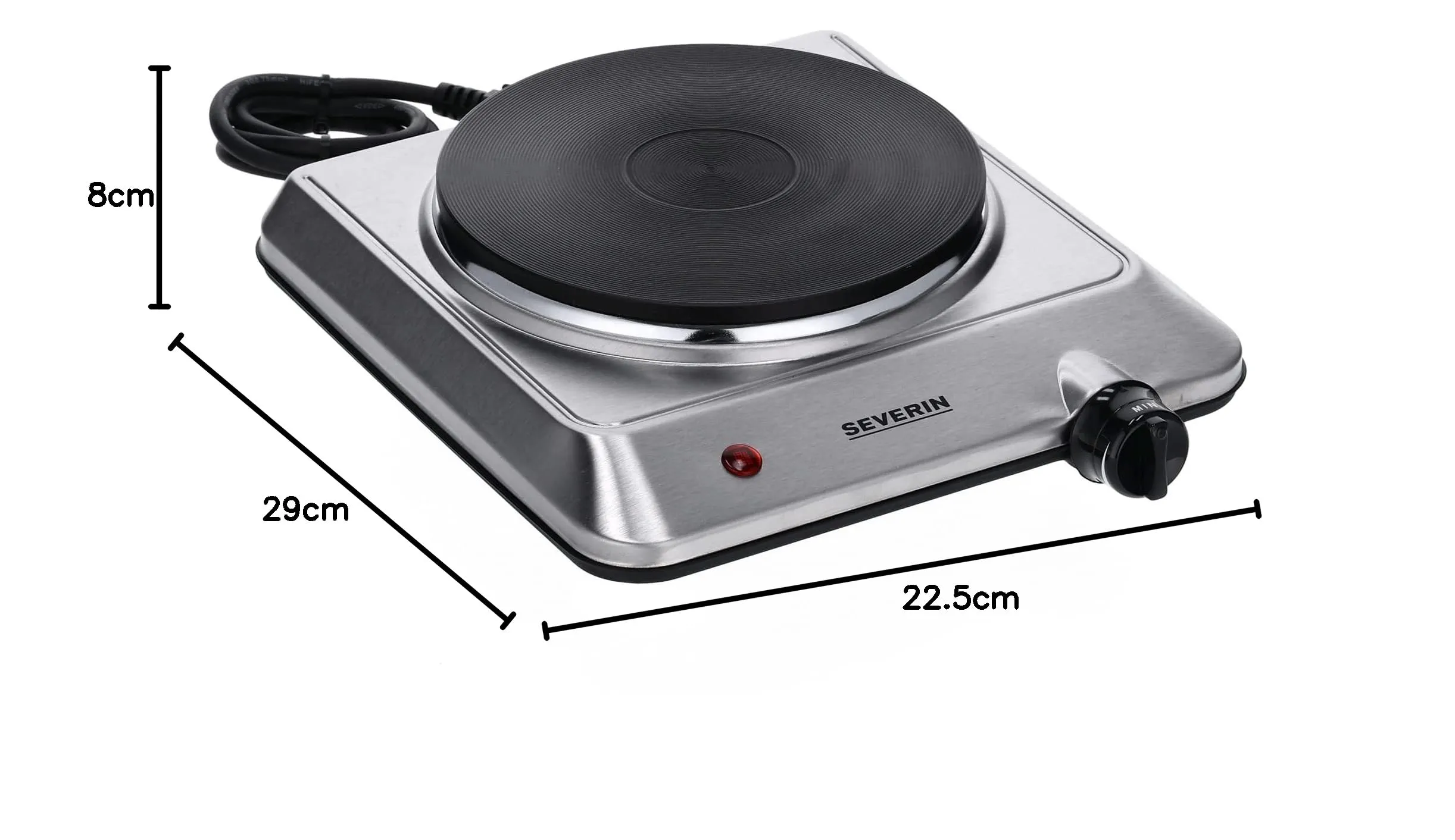 Severin Table Stove Approx,1500Watts, Stainless Steel