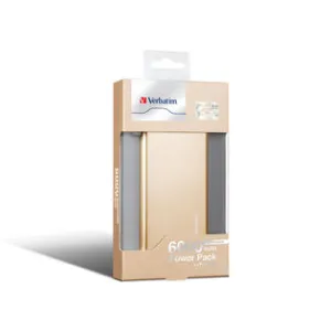 Verbatim 64682 6000Mah Li-Polymer Power Pack Charger (Gold) Clearance Savings Now Gift Ideas Galore