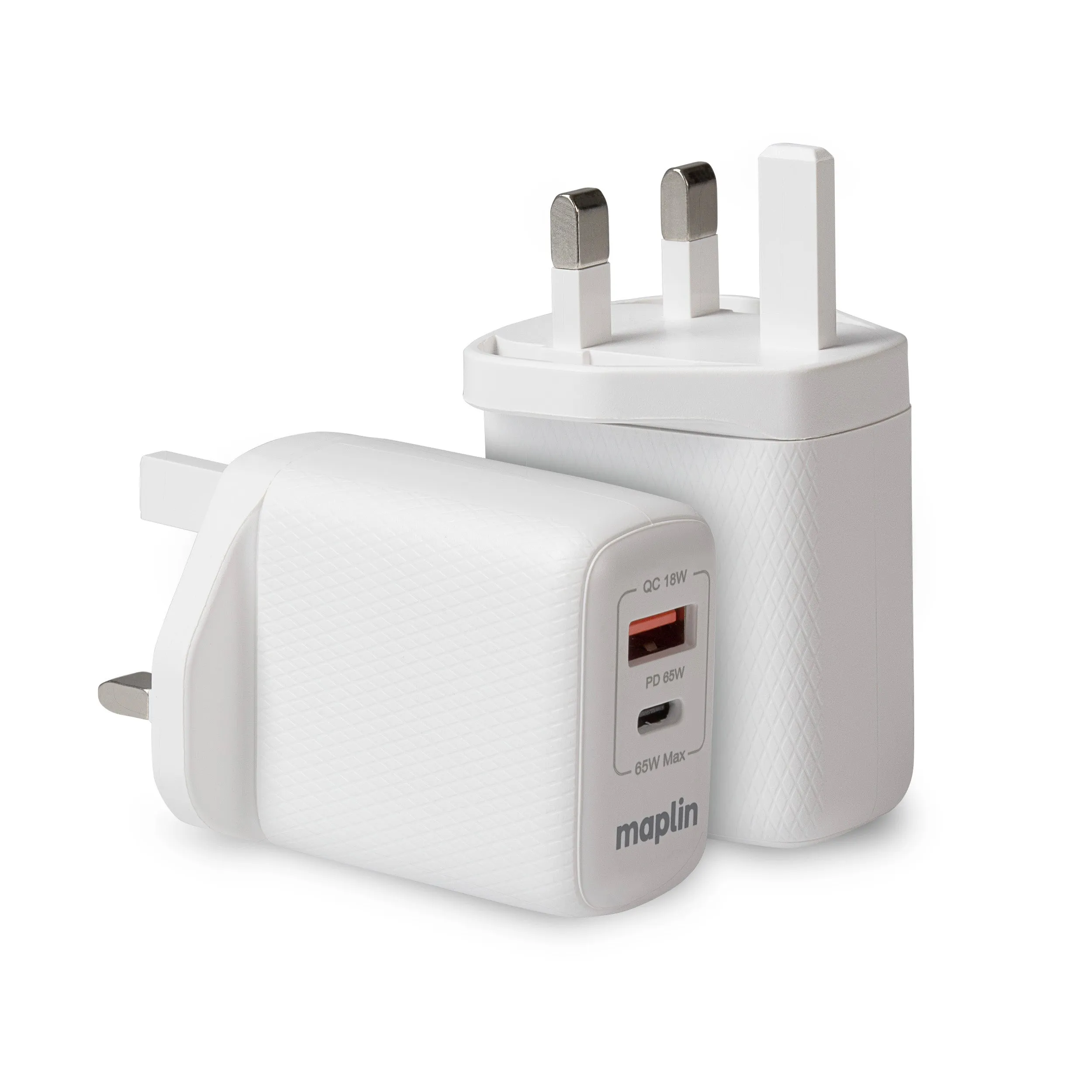 Flash Deal Alert Maplin 65W 2 Port Usb Wall Charger 1X Usb-A 1X Usb-C Gan Pd