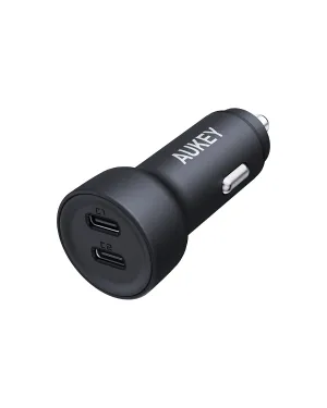 Aukey Cc-Y23 Enduro Dual 65W 2-Port Car Charger - Black Trending Hot Picks