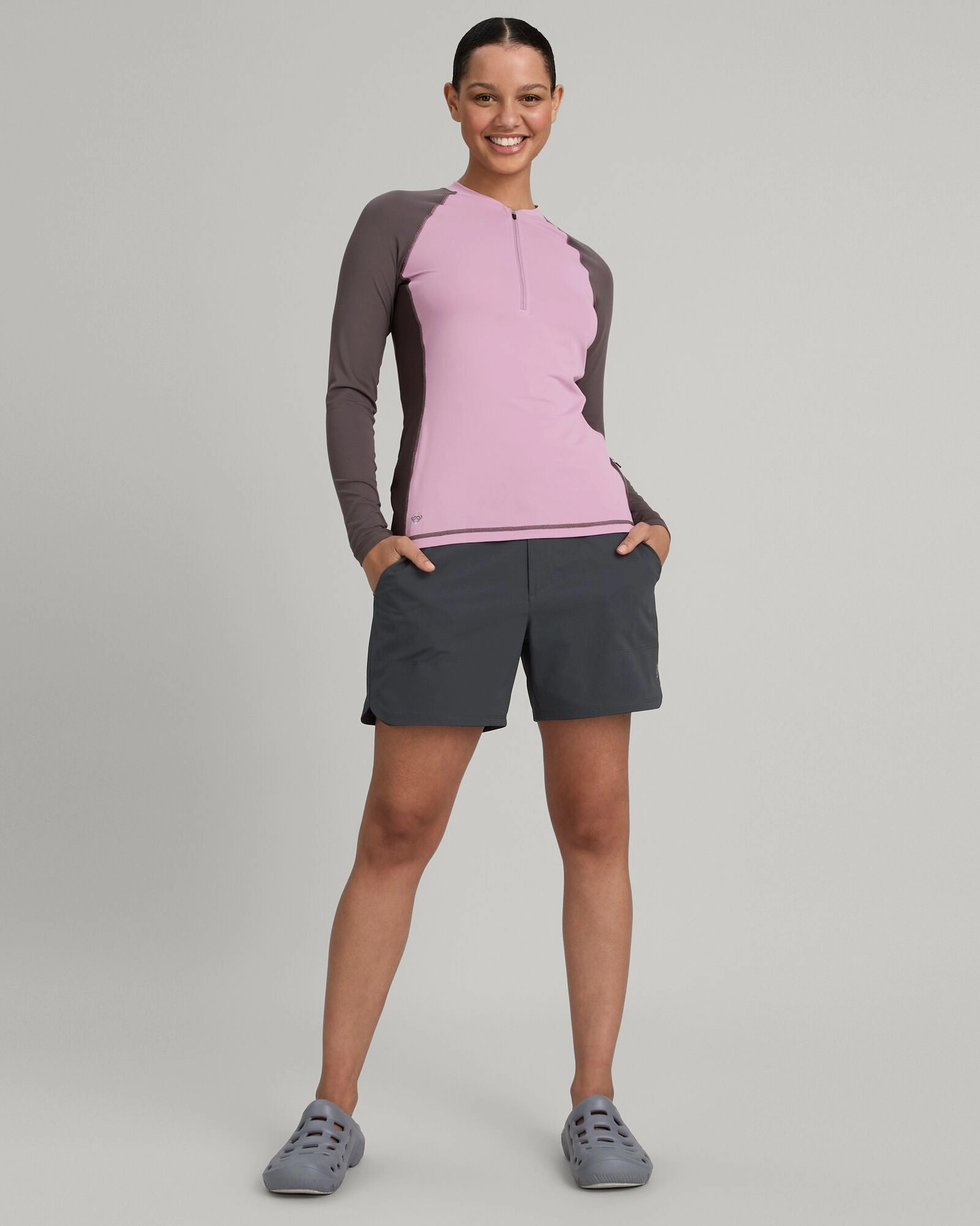 Special Online Offer Wtr-Seeker Women'S Splash Long Sleeve Top - Zen/Dark Quartz/Light Quartz