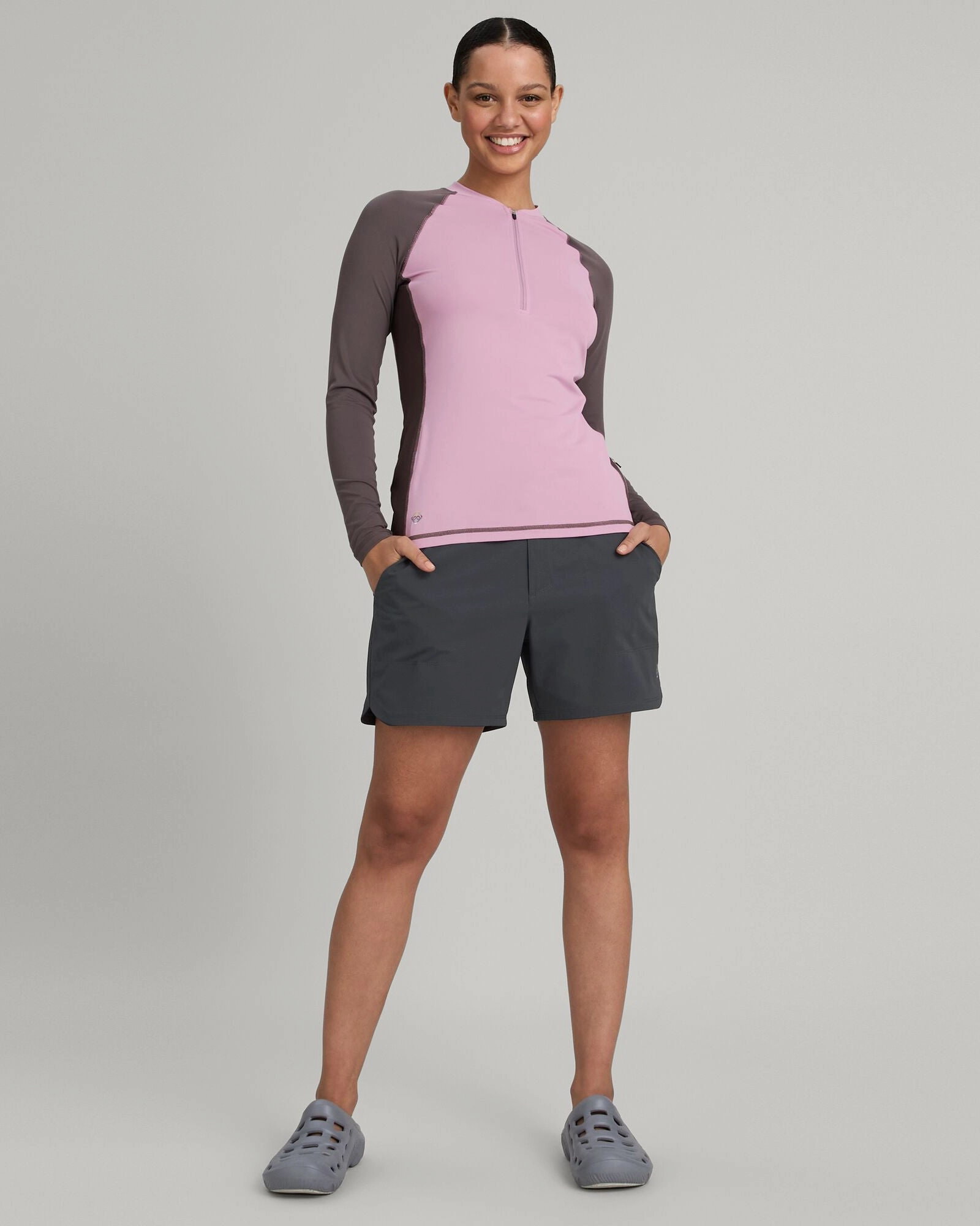 Last Chance Steal Wtr-Seeker Women'S Splash Long Sleeve Top - Zen/Dark Quartz/Light Quartz