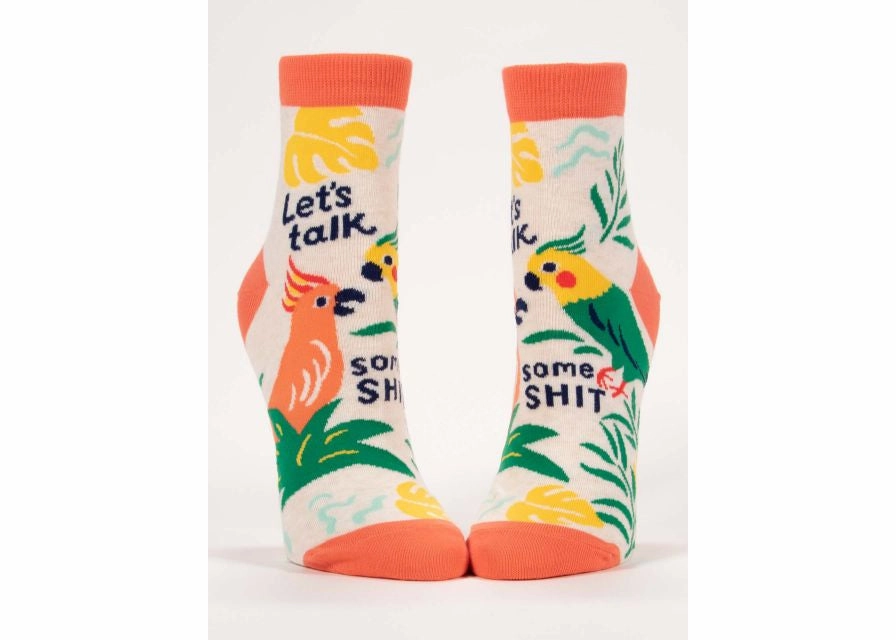 Women'S Let'S Talk Some Shit Ankle Socks Todays Best Deal Shop Hot Picks