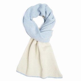Light Blue And Beige Two-Tone Cashmere Neck Warmer Today Only Offer Hot Offer Inside