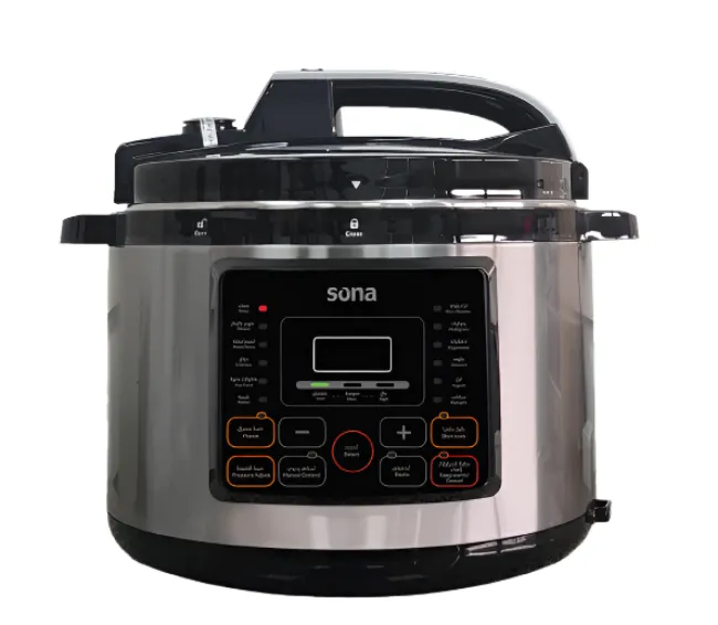 Sona Electric Pressure Cooker, 8Lit, 1300Watts, 14Cooking Programs, Stainless Steel