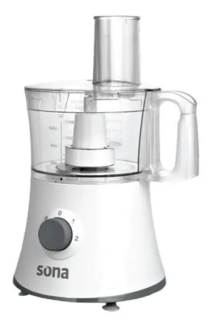 Sona Food Processor, 1.2Lit, 500Watts, White
