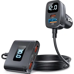 Awei C-853 Dual Usb And Type-C Port Car Charger 1.5M Instant Hot Deal Flash Offer Today