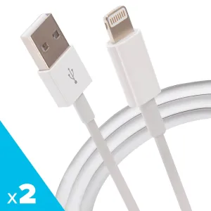 Maplin Lightning Connector To Usb-A Charging Cable - White, 0.5M (Pack Of 2) Instant Discount Exclusive Holiday Deal