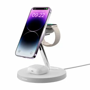 MustHave Steals Todays Best Deal Maaiwa130Wh22 Mageasy Powerstation 4-In-1 Magnetic Wireless Charging Stand White