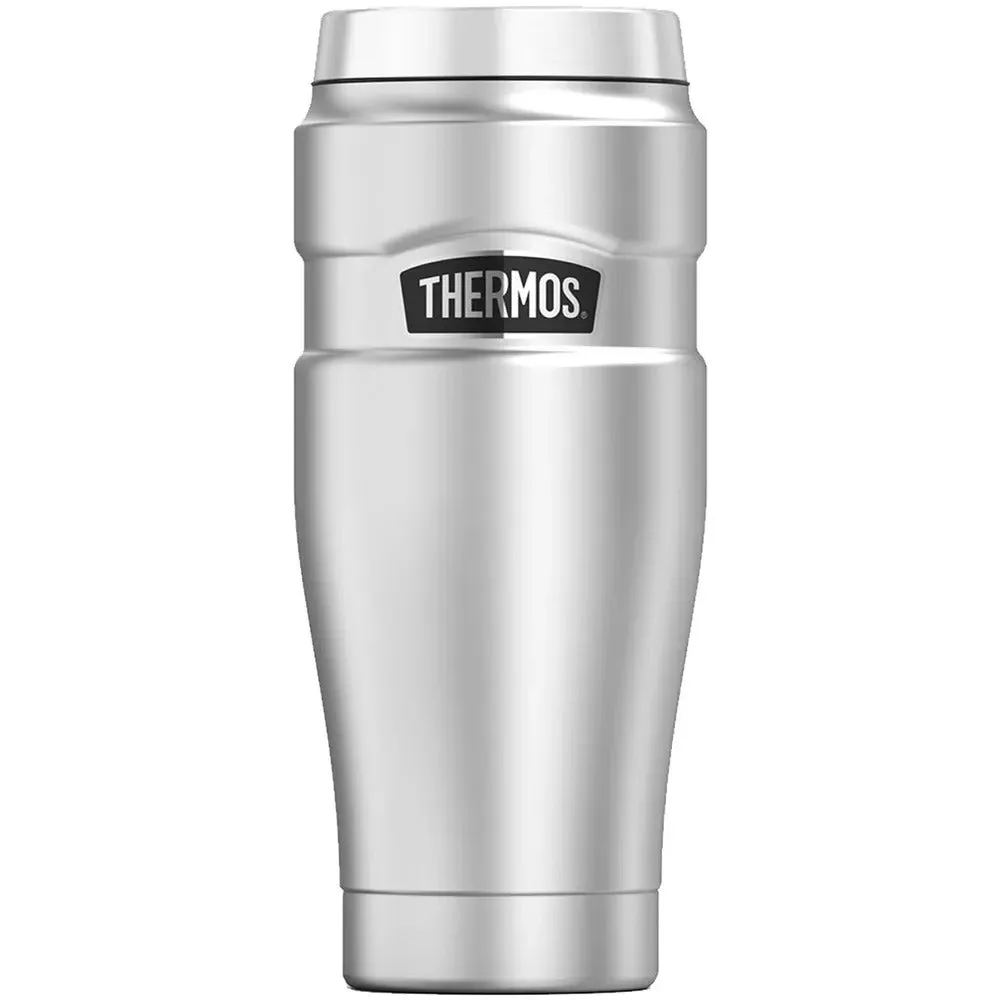 Thermos Vacuum Insulated Travel, 470Ml, Matte Steel