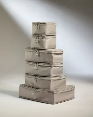 Instant Deal Today Grab It Before Gone Packing Cubes In Taupe - Set Of 6