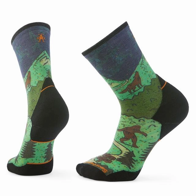 Todays Special Picks Special Price Today Unisex Trail Run Neature Print Crew Socks Twilight Blue