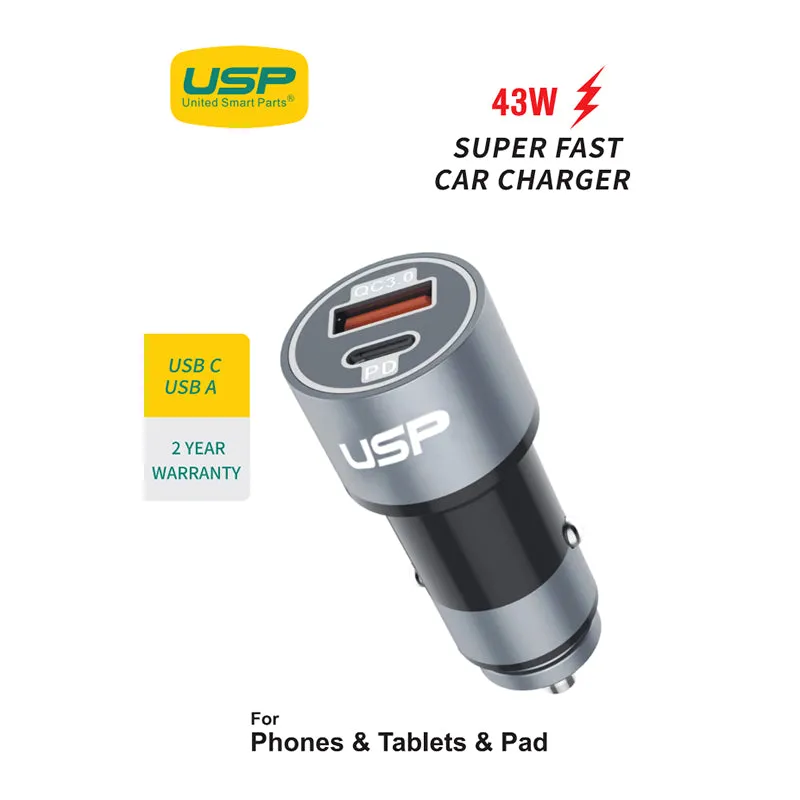 Todays Special Savings 43W Usb A   Type C Fast Car Charger Usp