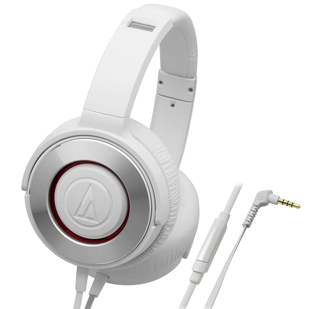 Audio-Technica Ath-Ws550Is White Solid Bass With In-Line Volume Controls Weekend Specials