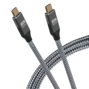 Big Savings Alert Maplin Pro Usb-C To Usb-C Gen2 100W 20Gbps Power Delivery Super Speed Data Transfer & Charging Braided Cable - Silver, 3M