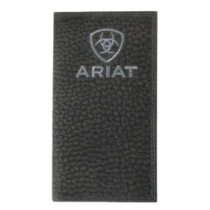 Mega Online Discount Ariat Men'S Blue Embroidered Logo Black Bullhide Rodeo Wallet