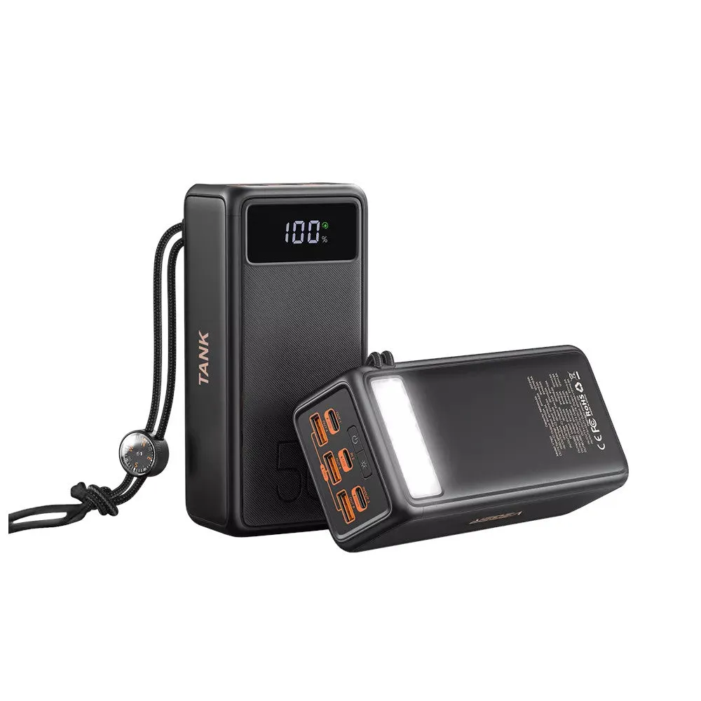 Limited Time Sale Hot Offer Ending Soon Veger Tank Boost 56,000Mah 130W Digital Display Powerbank & Torch