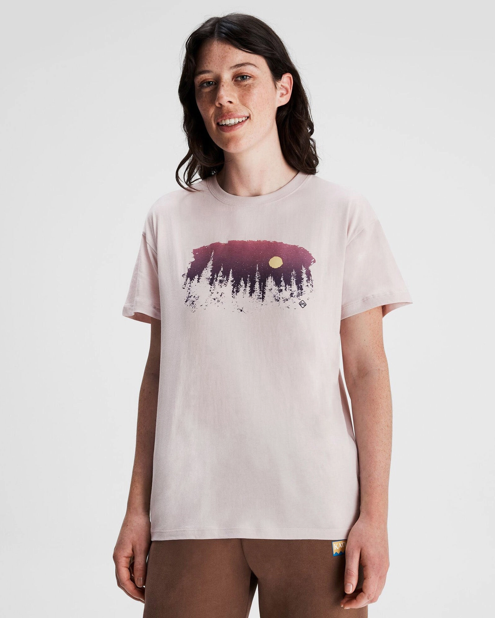 Women'S Tree Line Organic Cotton T-Shirt - Dove Shop Grab Now Grab It Now