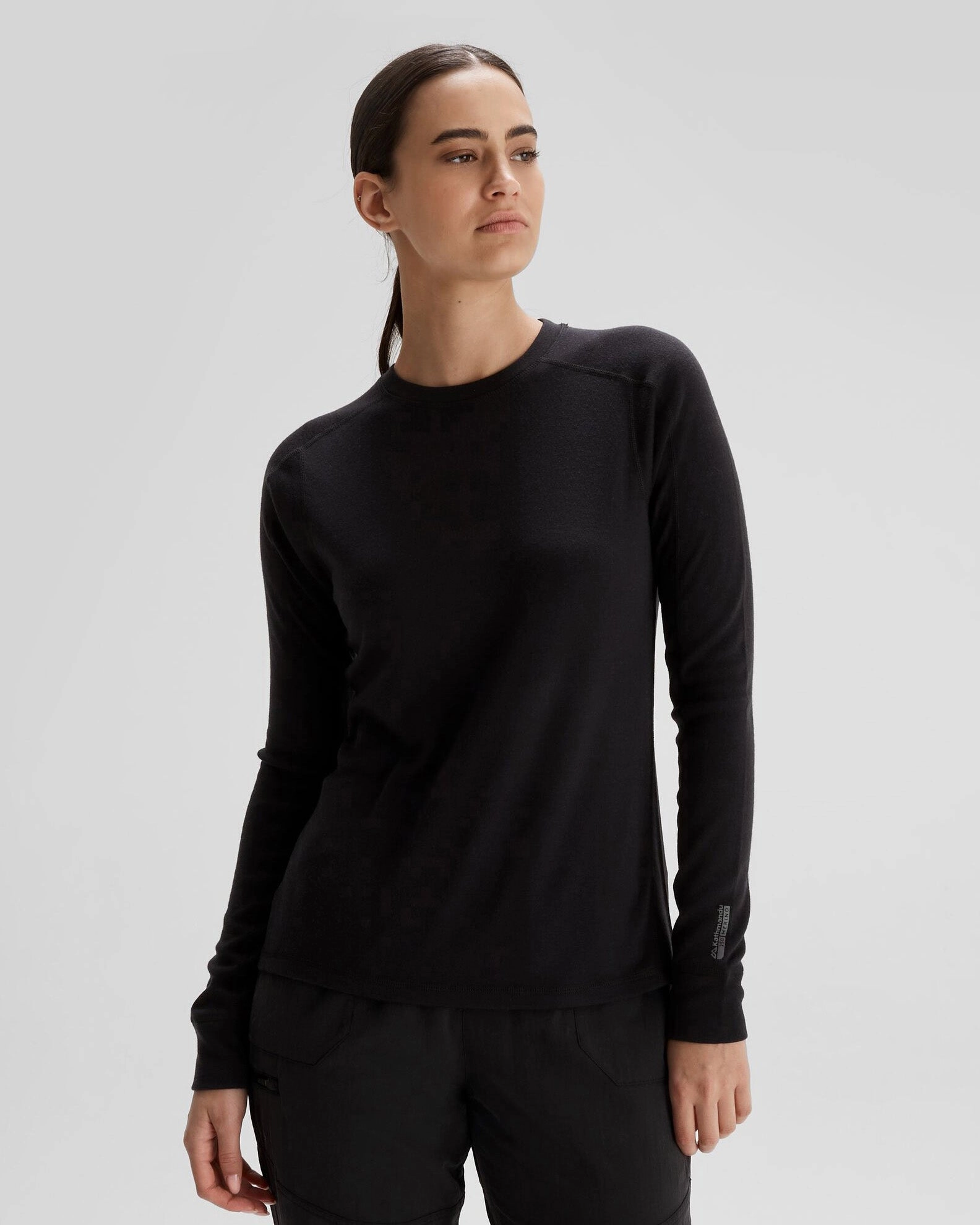Women'S K-Merino 250 Long Sleeve Top  - Black Stingray Save More Now