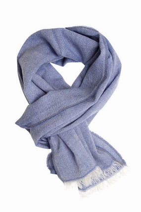Shop the Savings Now Light Blue Melange Scarf In Fine Wool