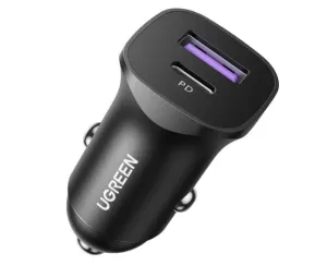 Best Deal Today Shop the Savings Now Ugreen 25045 30W Type-C   Usb Dual Port Car Charger