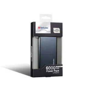 Online Exclusive Savings Verbatim 64684 6000Mah Li-Polymer Power Pack Charger (Black)