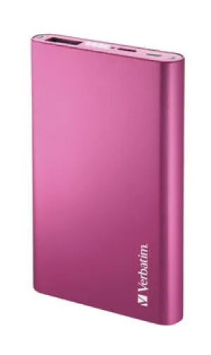 Verbatim Portable Usb Power Pack Charger 5000 Mah - Pink Clearance Alert Now Todays Mega Savings