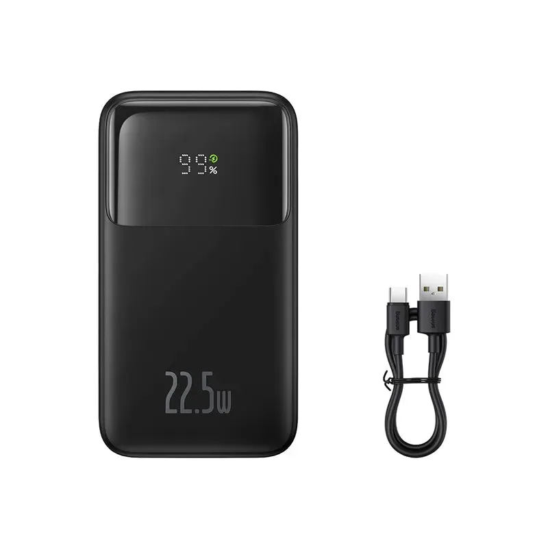 Today Only Savings Grab It Fast Baseus Comet Series Dual Cable Digital Display Fast Charge Power Bank 10000Mah 22.5W