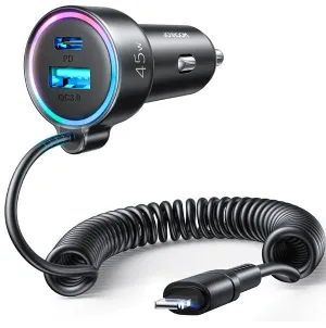 Joyroom Jr-Cl08 3-In-1 Wired Car Charger (Lightning) Today Only Special