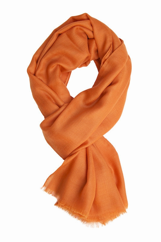 Double Orange Cashmere Scarf Today Only Savings