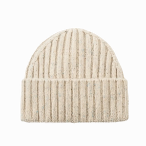 Instant Hot Deal Mega Hot Offer Wells Fleck Rib Beanie Light Sand