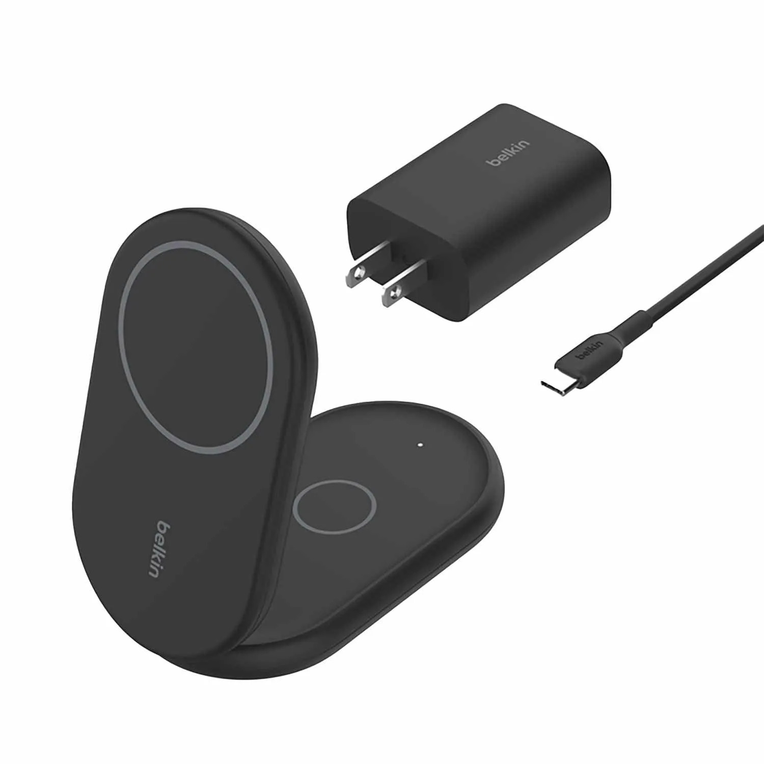 Wiz028Ttbk Boostcharge 2-In-1 Magnetic Foldable Wireless Charger With Qi2 15W Black Daily Clearance Deal