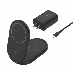 Wiz028Ttbk Boostcharge 2-In-1 Magnetic Foldable Wireless Charger With Qi2 15W Black Daily Clearance Deal