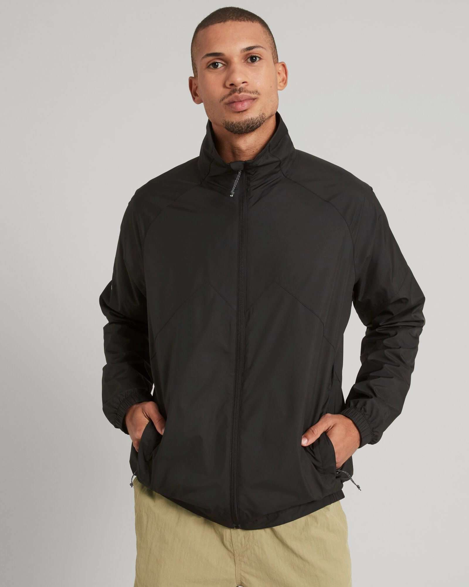 Wnd-Chaser Men'S Windbreaker Jacket - Black Weekend Specials