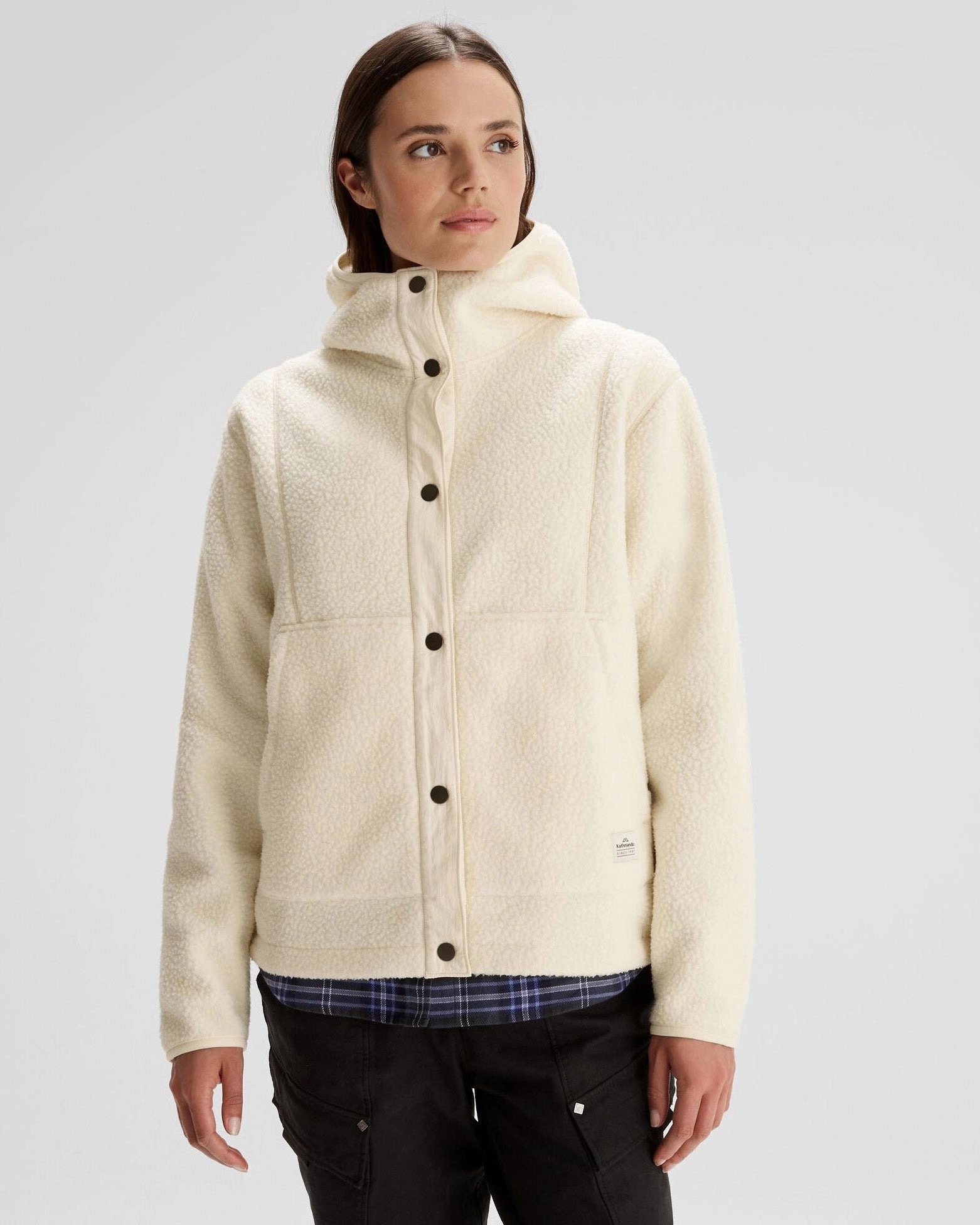 Best Deal Today Trending Now Offer Women'S Co-Z High Pile Hooded Jacket  - Natural