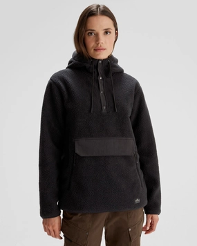 Today Only Hot Pick Grab It Fast Women'S Co-Z High Pile Hooded Pullover  - Black