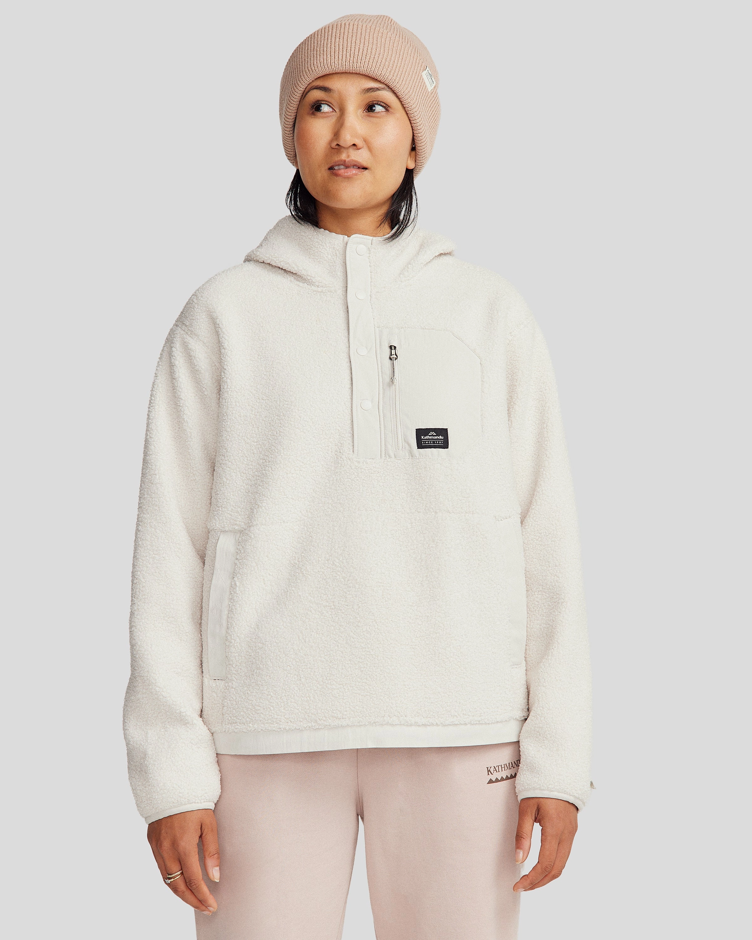 Price Slash Today Women'S Co-Z High Pile Hooded Pullover V2 - Shroom