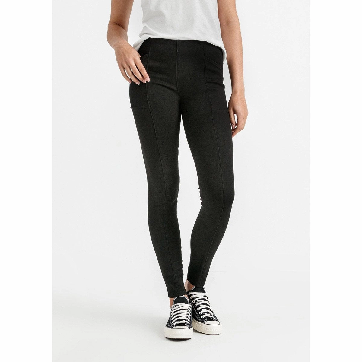 Price Drop Frenzy Women'S Four Way Flex Pull On Mid Rise Skinny