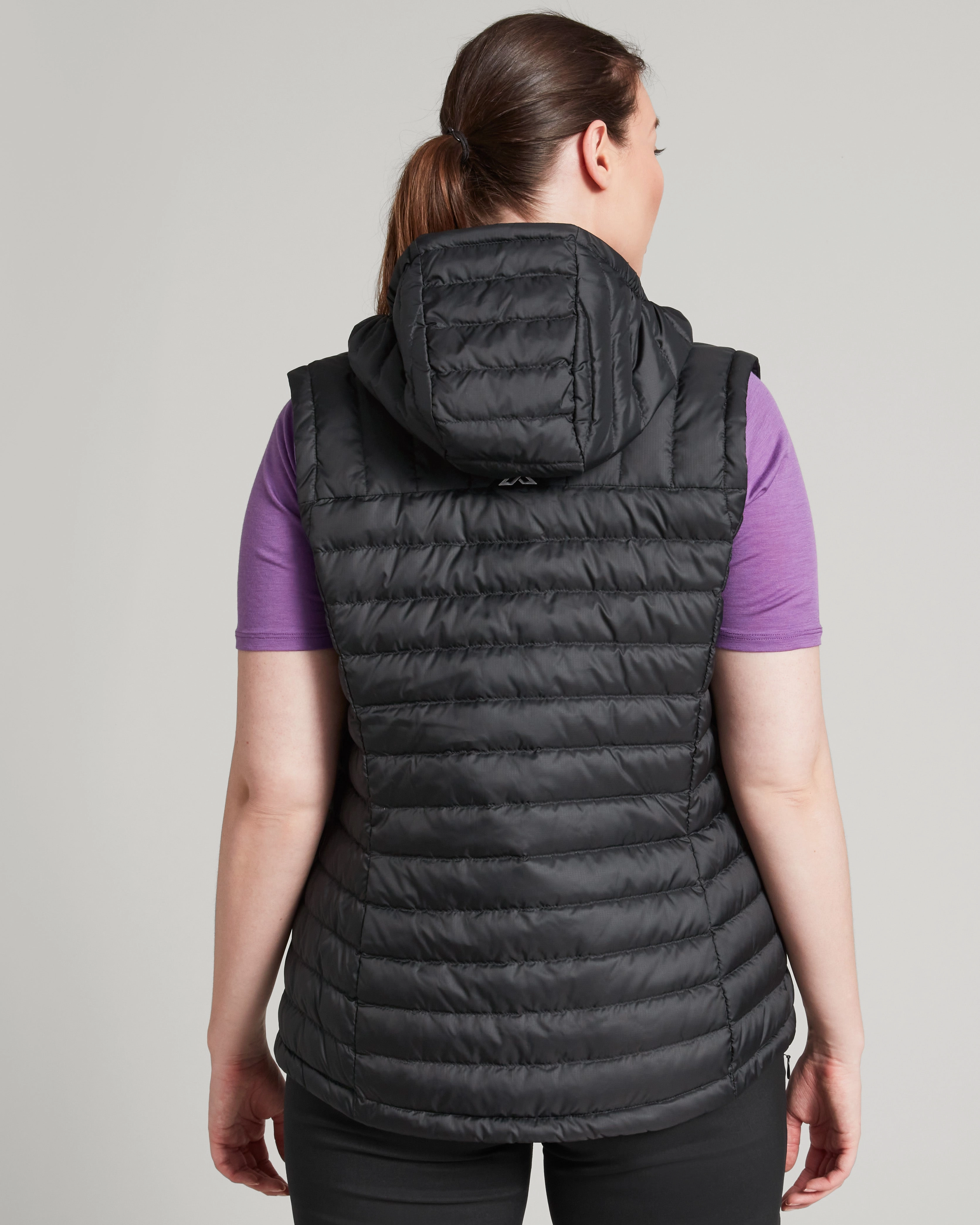 Exclusive Deal Inside Women'S Heli Hooded Down Vest - Black