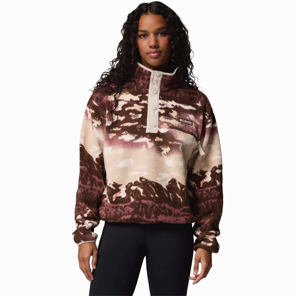 Limited Time Discount Women'S Helvetia Ii Printed Crop 1/2 Snap Pullover
