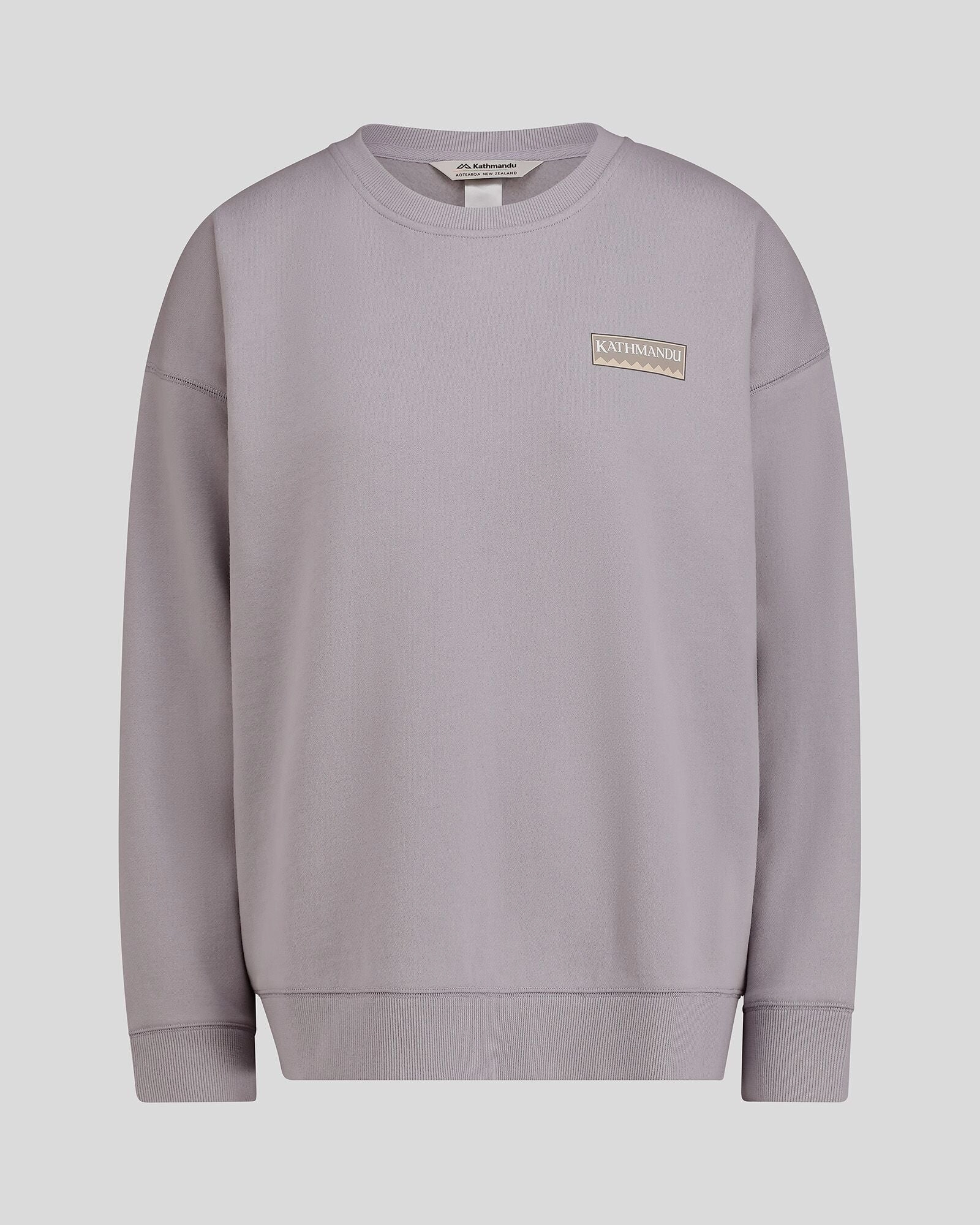 Flash Deal Alert Women'S Heritage Logo Slouchy Lt Bb Crew Sweatshirt - Light Haze