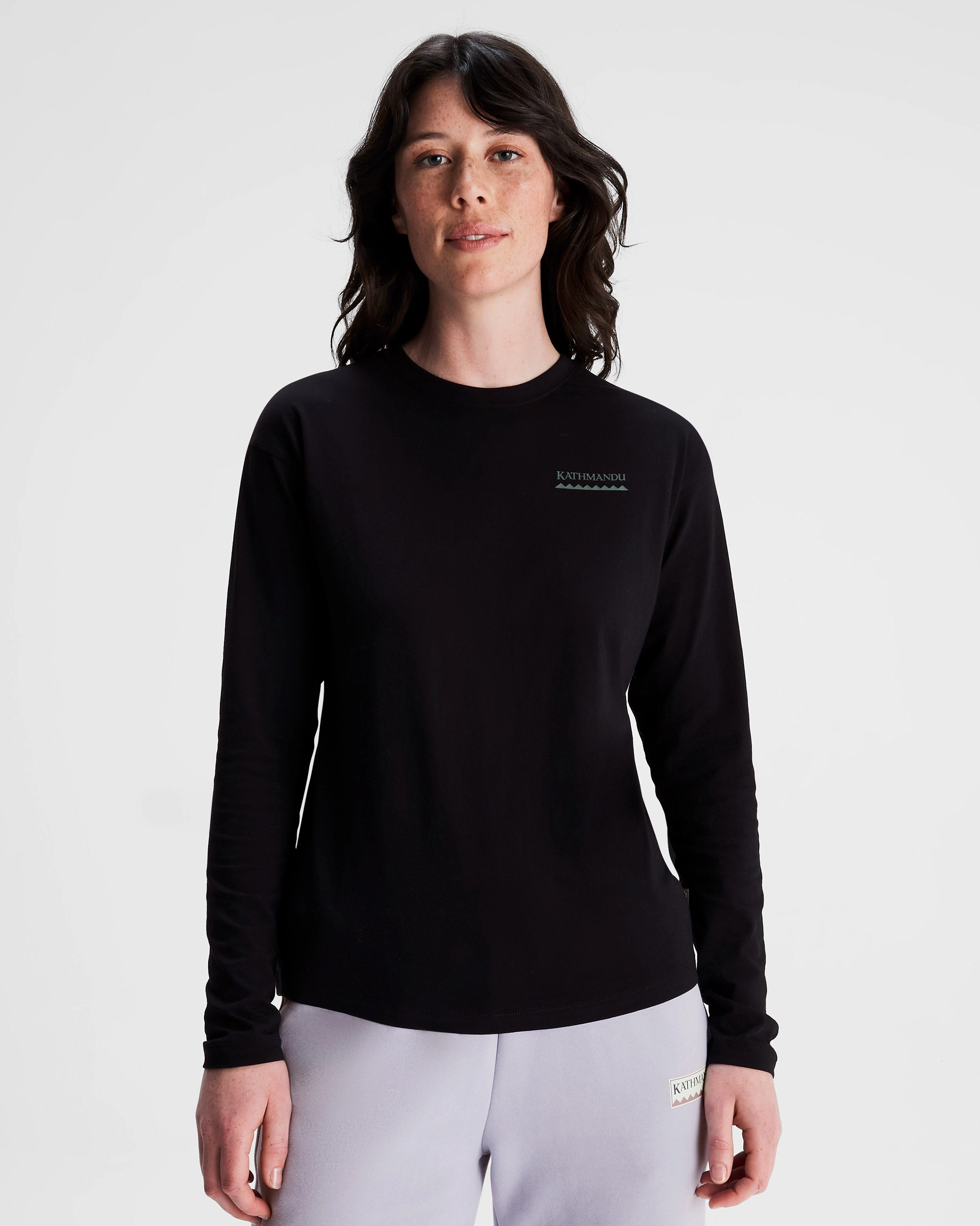 Women'S Heritage Organic Cotton Long Sleeve T-Shirt - Black Last Chance Offer