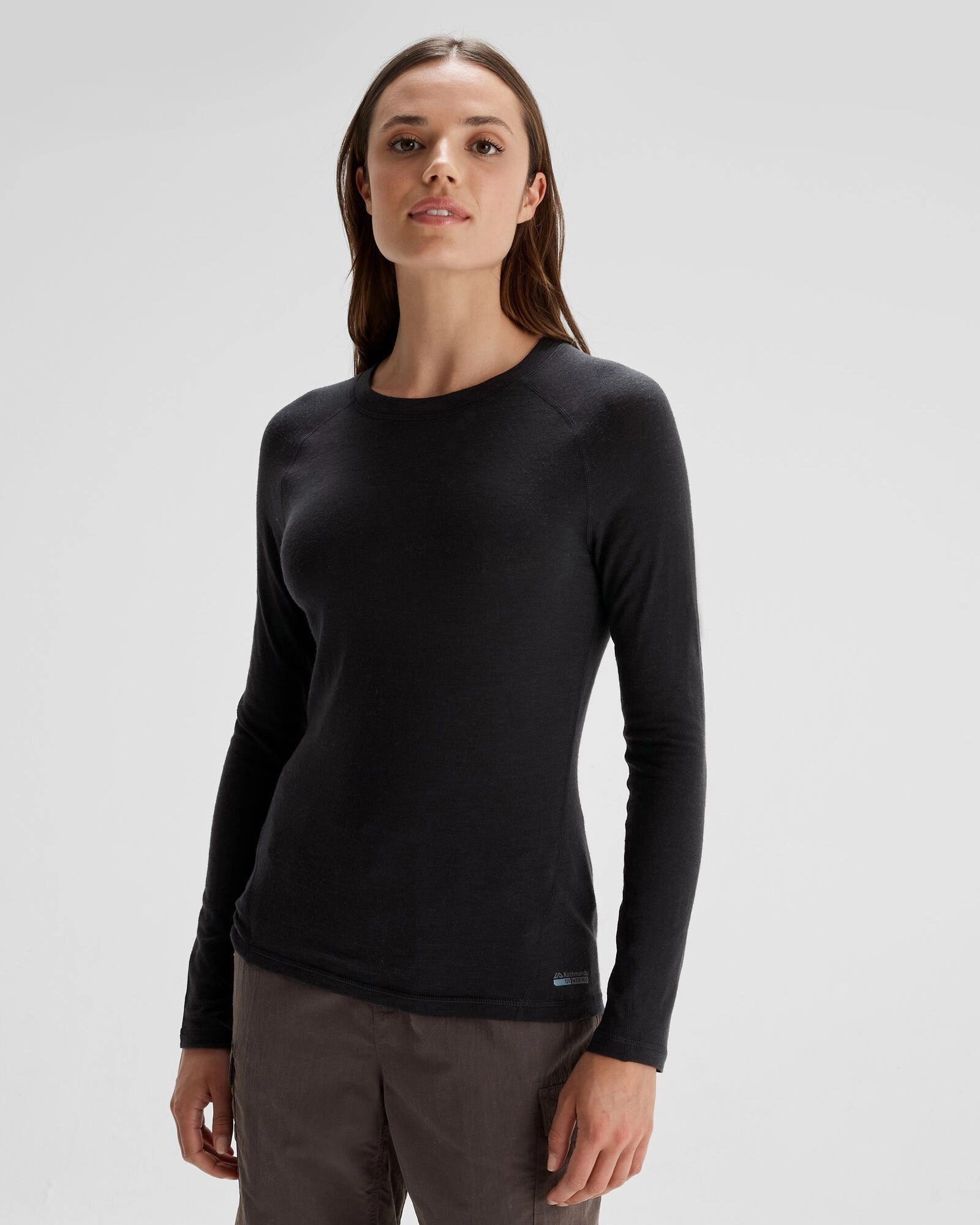 Dont Miss Hot Deals Instant Savings Deal Women'S K-Merino 125 Baselayer Top - Black Stingray
