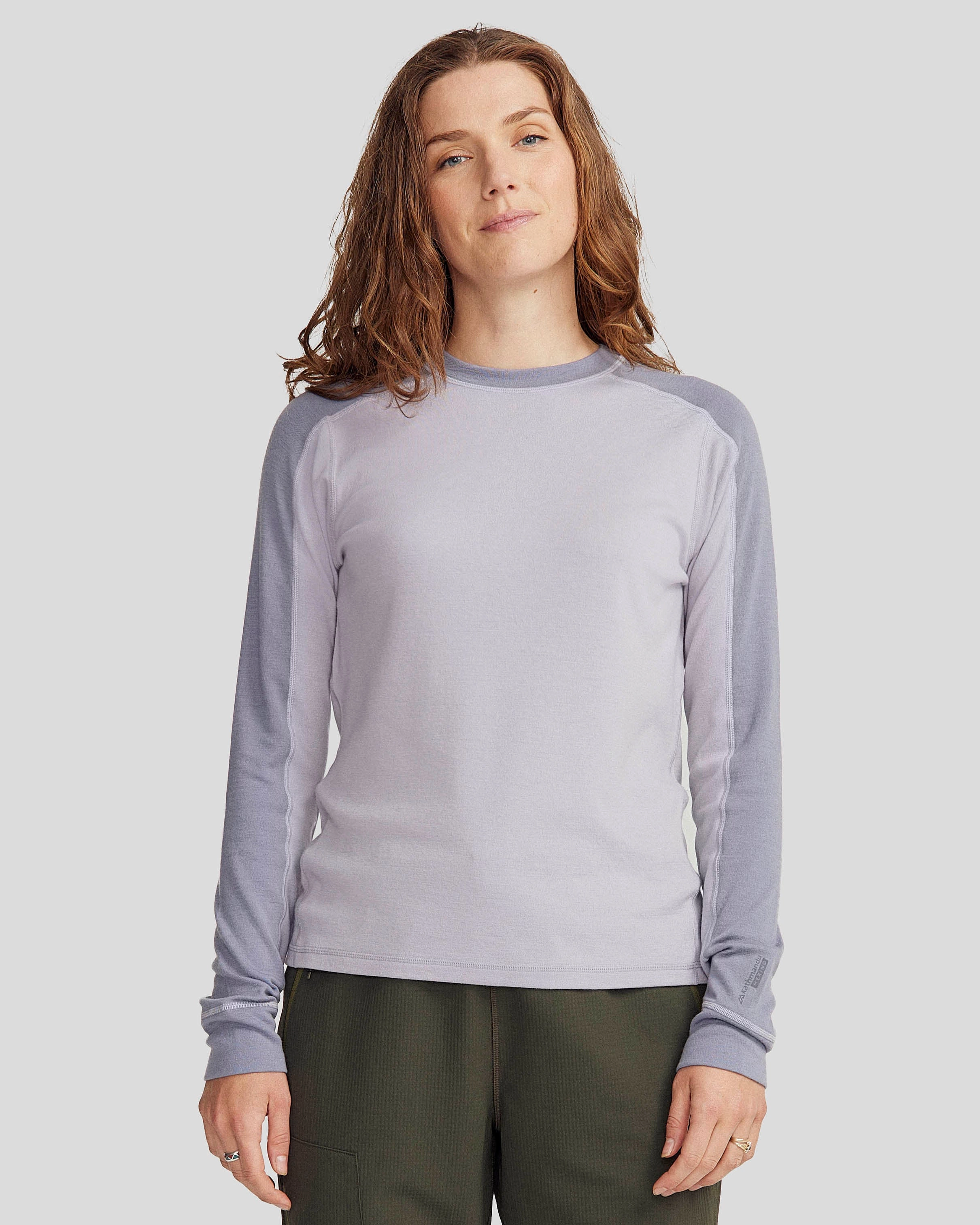 Flash Pick Today Hot Offer Inside Women'S K-Merino 250 Long Sleeve Top  - Light Haze/Dark Haze