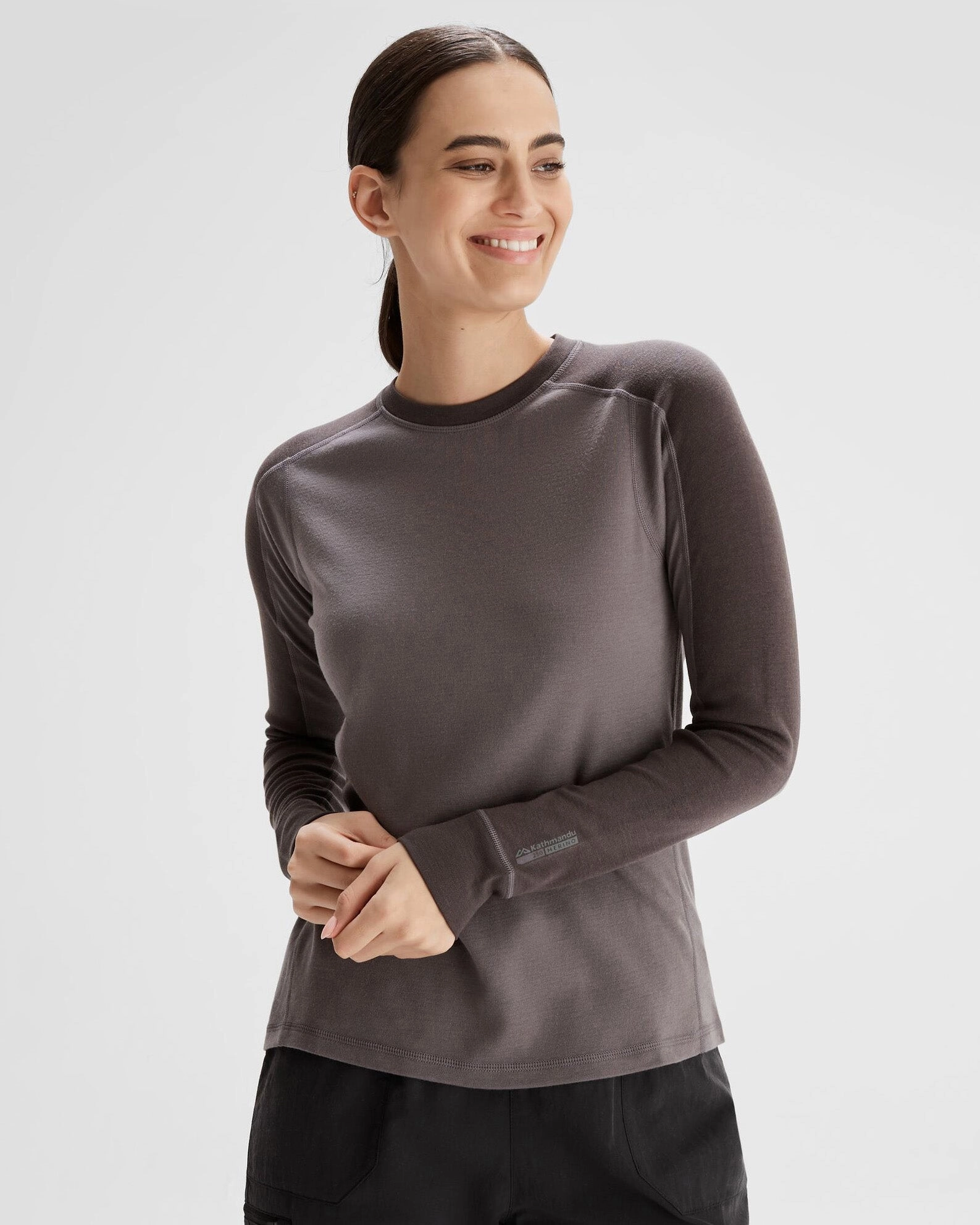 GiftWorthy Sale Flash Sale Now Women'S K-Merino 250 Long Sleeve Top  - Light Quartz/Dark Quartz