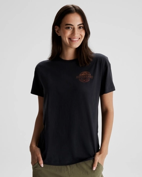 Women'S Kathmandu Logo Faded Organic Cotton T-Shirt - Black Online Exclusive Savings