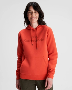 Flash Offer Today Women'S Kathmandu Logo Hoodie - Hut Orange