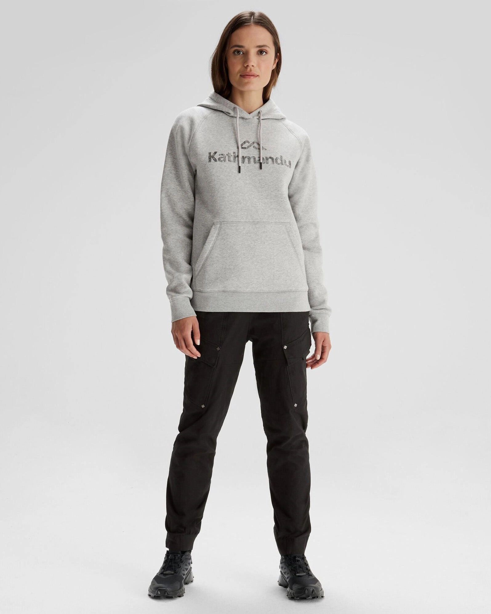 Perfect Gift Offer Dont Miss Out Women'S Kathmandu Logo Hoodie - Light Grey Marle