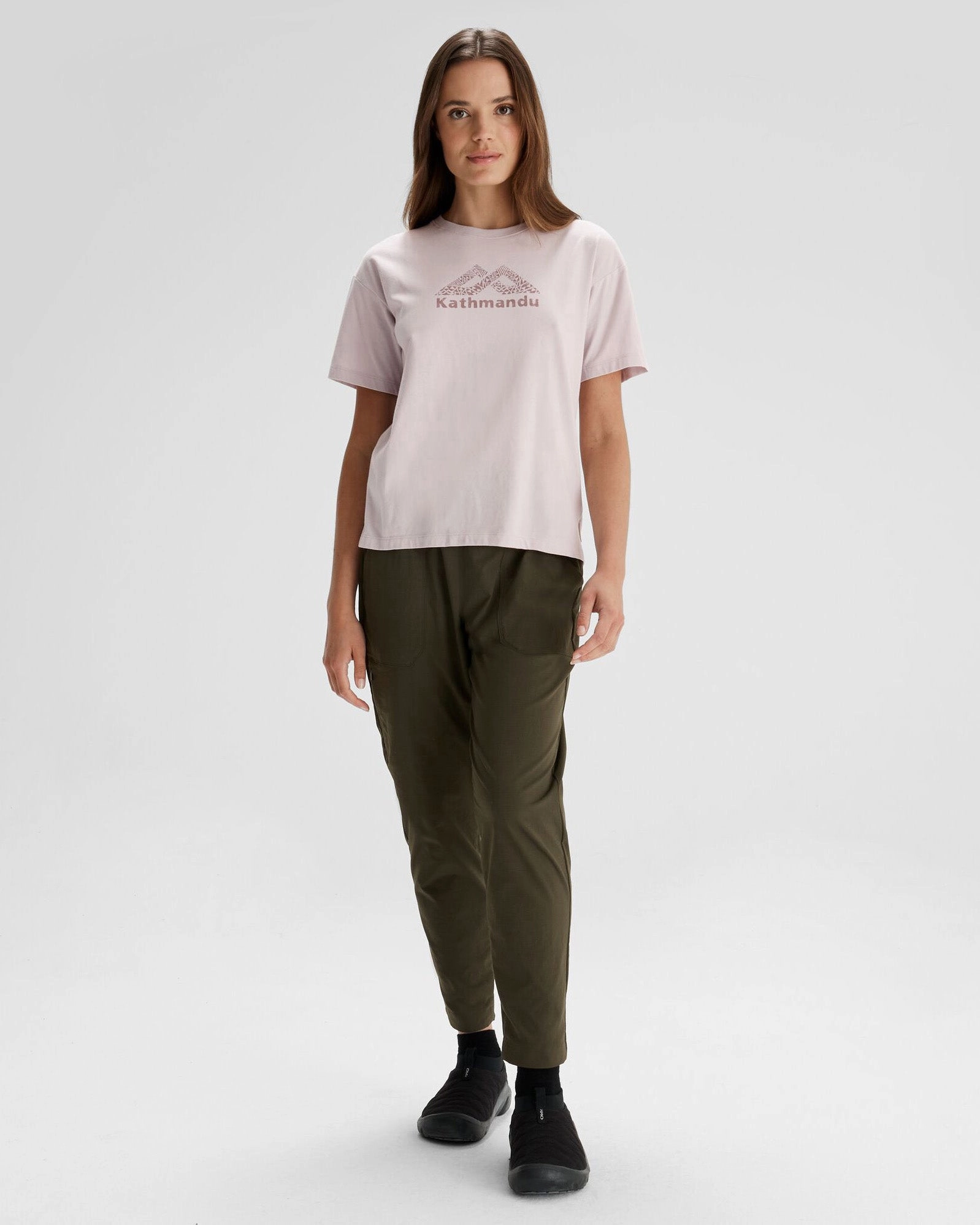 Todays Hot Savings Women'S Kathmandu Logo X Simon Beck Organic Cotton T-Shirt - Dove